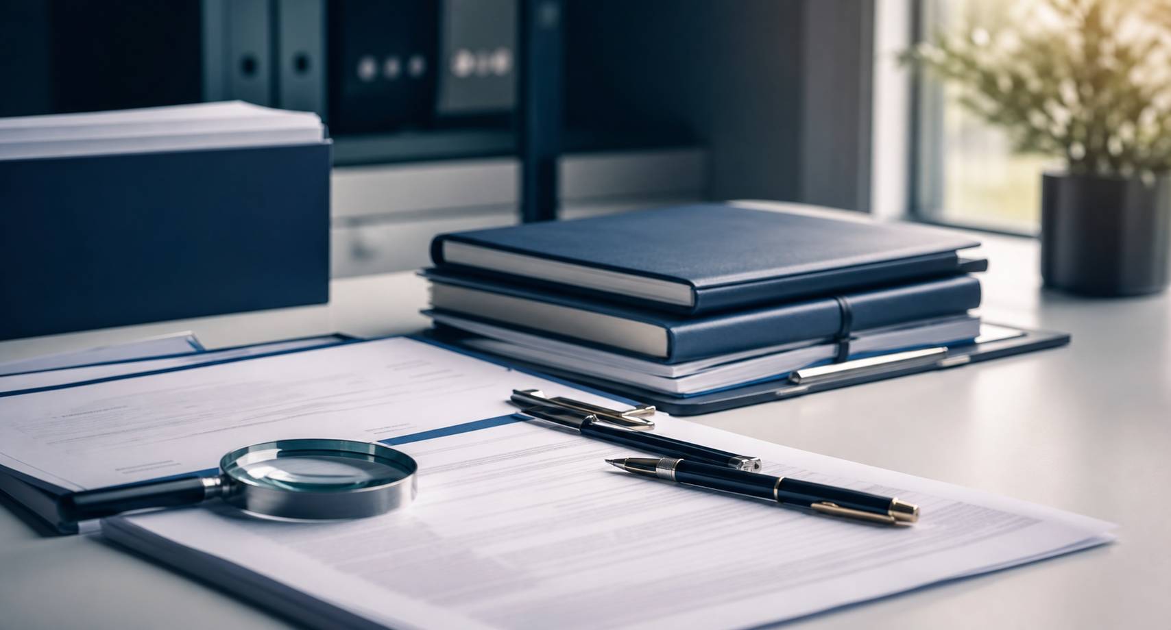 Examen méticuleux des conditions d'assurance de prêt avec loupe