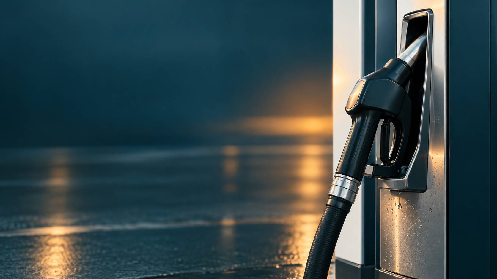 Pistolet de carburant sur un support de pompe generique sans afficheur lisible