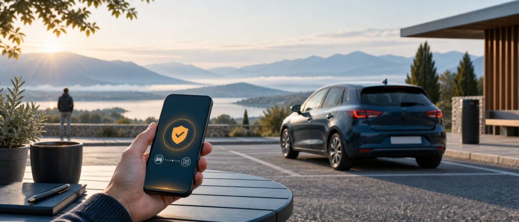 Illustration éditoriale du sujet : Targa auto assicurata: come verificarlo online gratis